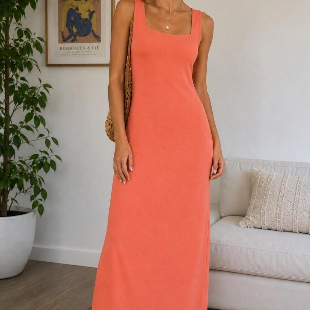 Sincerely jules peach maxi dress